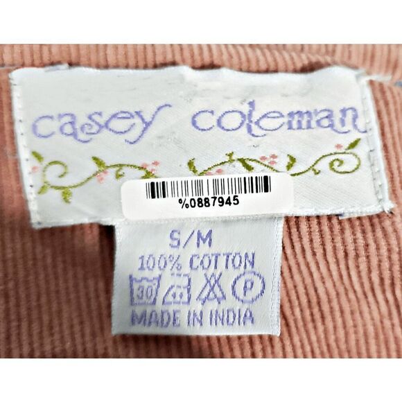 Casey Coleman Blue Denim 100% Cotton Corduroy Button-Up Angel Jacket Size S/M - Picture 2 of 7